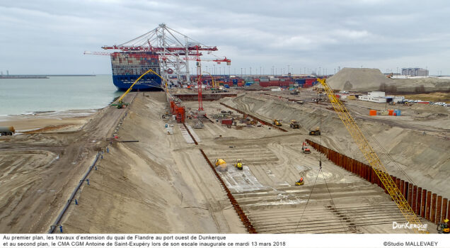 DUNKERQUE-PORT POURSUIT L’EXTENSION DU QUAI DE FLANDRE